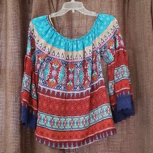 Lace sleeve 3/4 Shirt